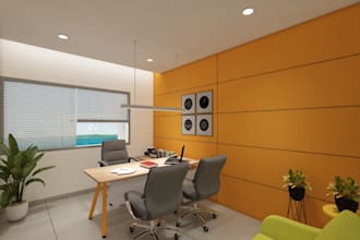 design realistic office interior 3d renderings