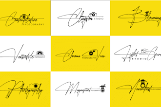 do photography handwritten scripted signature watermark cursive logo design