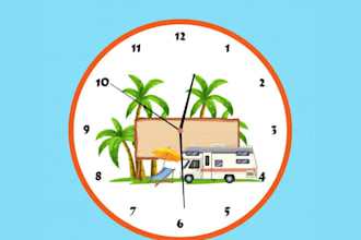 make known and trustworthy clock face logo design