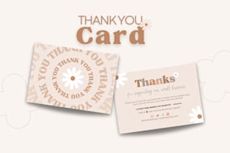 design a business or thank you card