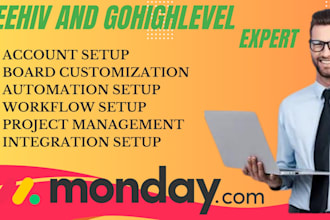 setup monday CRM project management for you with automations and integration