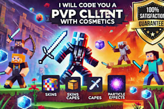 code custom minecraft pvp client with cosmetics