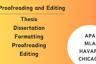 proofread and edit your synopsis, research proposal, or dissertation