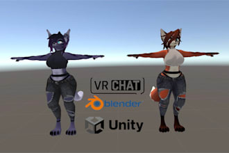 design 3d furry avatar vrchat character design rigging 3d model vrc avatar