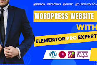 design redesign wordpress website as an elementor pro expert