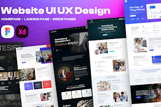 design website homepage, landing page, saas website, dashboard in figma
