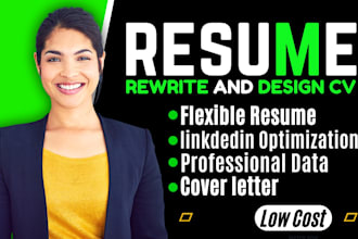 do professional resume writing, cover letter, linkedin
