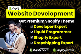 do shopify website development, shopify plus expert liquid programmer developer