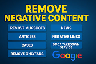 remove mugshots false bad news articles cases delete negative links on google