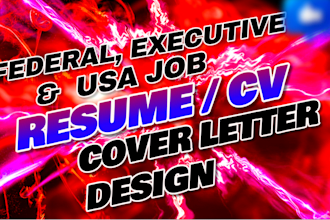 write federal international USA job executive veteran government resume