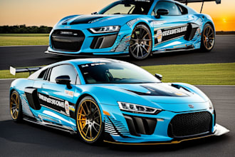 make awesome car wrap design or racing car wrap