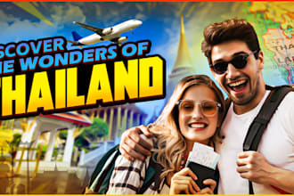design amazing youtube travel vlog thumbnail