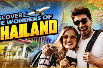 design eye catching youtube travel vlog thumbnail