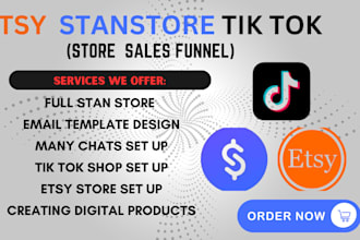 do etsy stan store, etsy shop set up, shopify website, etsy digital products
