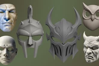 3d helmet mask oni kitsune mask printable mask 3d cosplay model for 3d printing