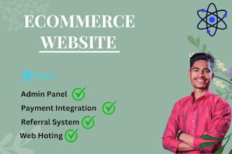 create a custom e commerce website with admin panel