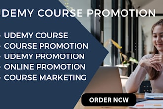 do udemy course marketing, online course and online udemy course promotion