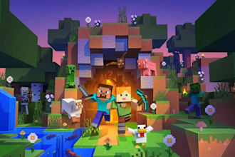 create roblox game 3d model character, roblox or minecraft game character asset