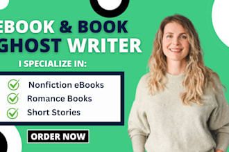 be your nonfiction ebook ghostwriter short story romance book writer for amazon