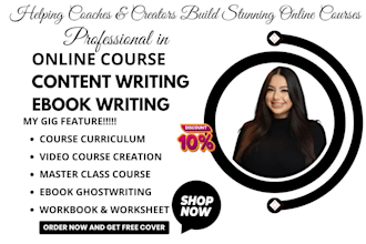 do custom online course design, thinkific course content creation, lms setup
