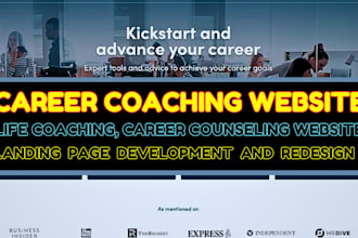 design career coaching website, career counseling website, life coaching website