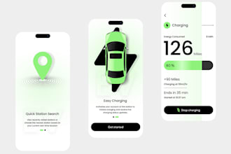 build electric vehicle app, power bank app, car renting app, charging app
