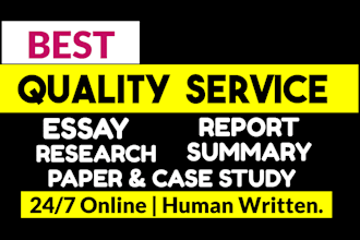 write essay, report, research and summary, paper and case study