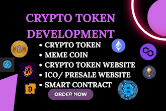 create crypto token website, memecoin website, presale ico website
