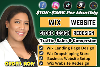 do wix website design, wix website redesign, wix redesign or wix landing page
