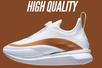 create eye catching cgi 3d shoe design ,footwear, sneakers animation,product