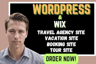 interactive wix vacation website, travel agency website on wordpress directory
