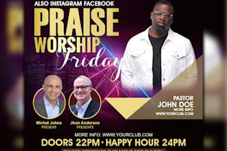 do exceptional church flyer, event flyer, concert flyer, posters in 2hours