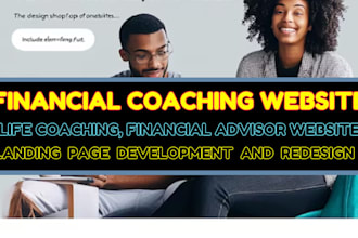 design financial coaching website, financial advisor, business coaching website