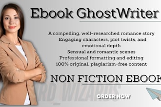 ghostwrite romance fiction novels, novellas, short stories