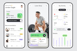 fitness app dev health app flutter gym app workout exercise app fitness website