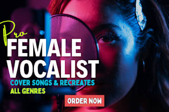 do cover, recreate song, lead female vocalist for cover song any genre