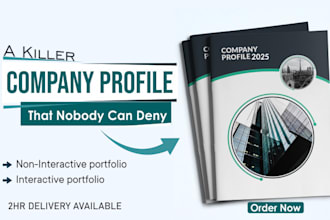 create an engaging interactive company portfolio or profile