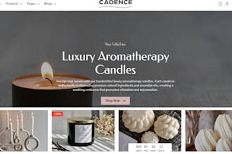 design moneymaking candle shopify store diffuser store handmade candle  website