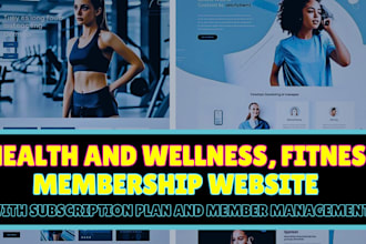 health and wellness membership website, fitness website with subscription plans