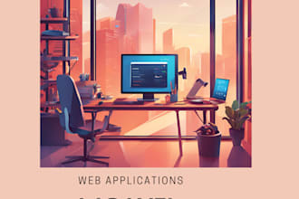 create your application by programming in laravel