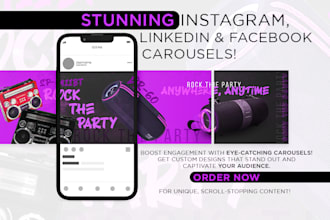design premium facebook, linkedin, and instagram carousel post