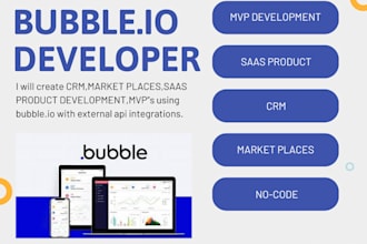 create CRM, saas , mvp on bubble