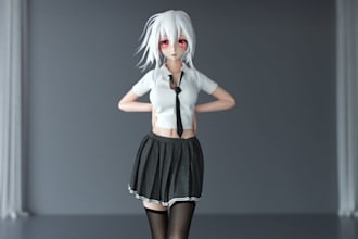 completely fix and rig your model 3d for mmd vrchat vtuber vrm sfm nsfw