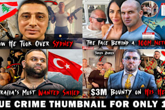 create true crime documentary thumbnails
