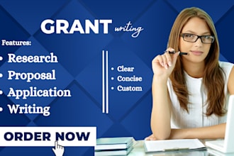 write professional grant proposal, grant application research, bid, sponsorship