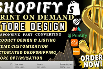 do shopify website design shopify product listing shopify print on demand store
