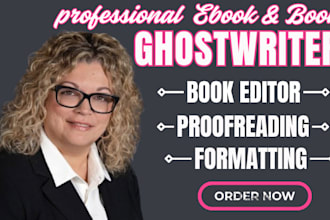 ghostwrite fiction nonfiction book KDP ebook ghostwriter self help ebook writer