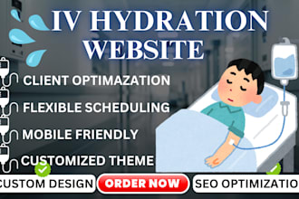 create an iv hydration website iv therapy website iv medical website