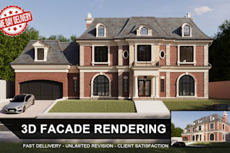create photo realistic 3d facades and exterior designs