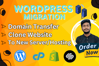 clone, website transfer, migrate wordpress website quickly